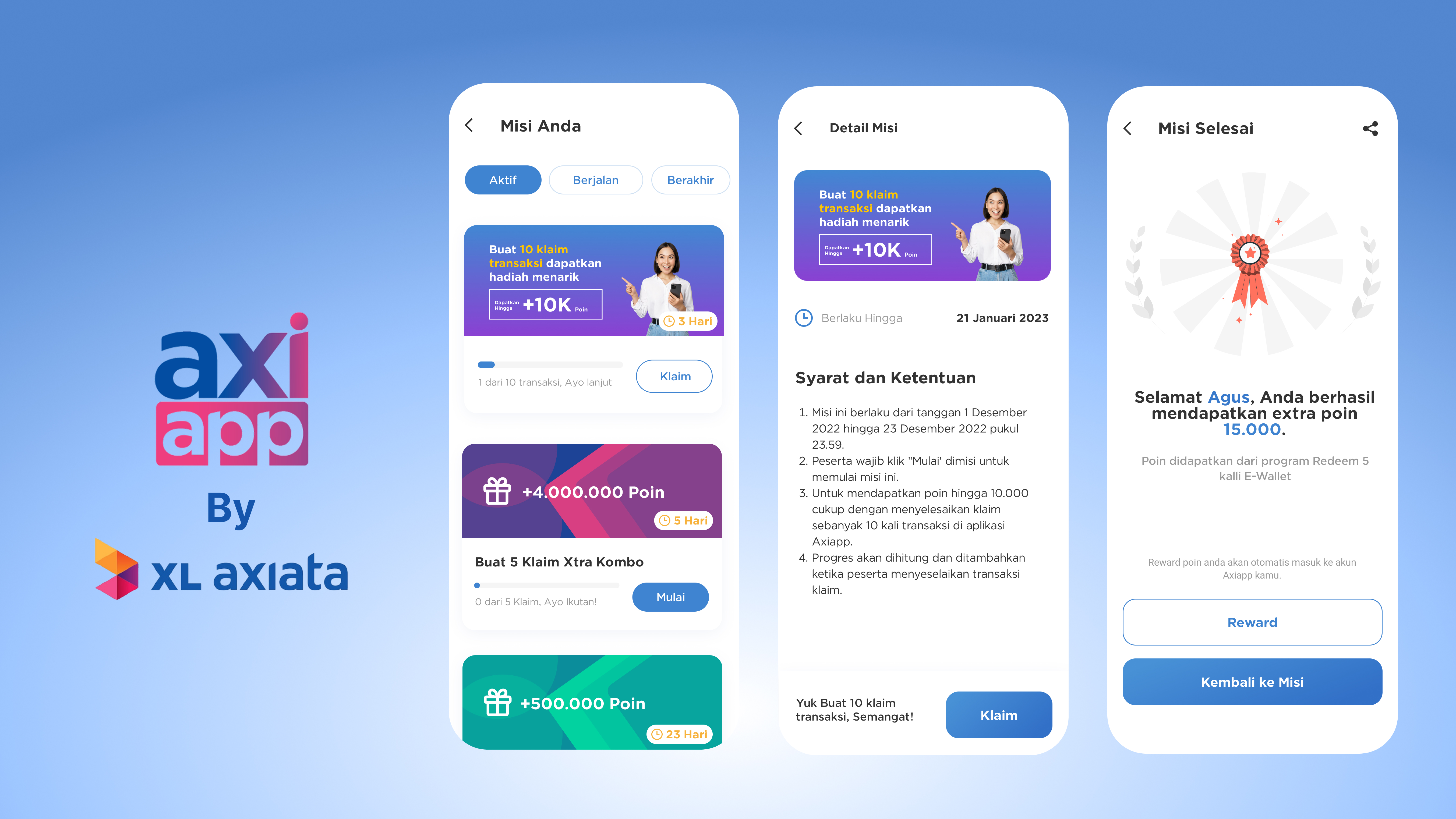 Axiapp Dynamic Rewards Interface Mockup