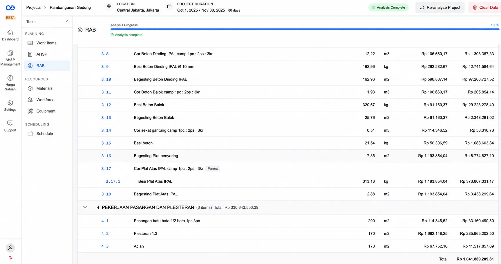 CostLabs Dashboard - Design iteration 1