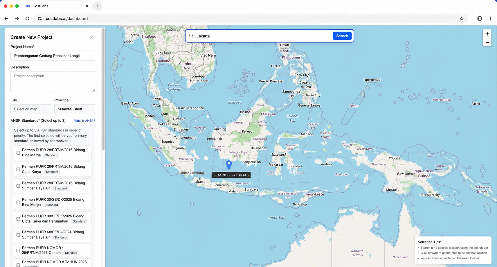 CostLabs Dashboard - Design iteration 3